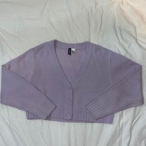 H&M Lilac/purple medium cardigan w/ buttons